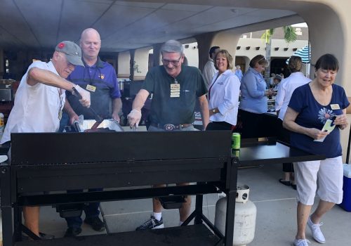 Residents BBQing